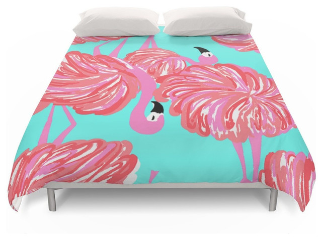 Pink Flamingo Duvet Cover Tropical Duvet Covers And Duvet Sets