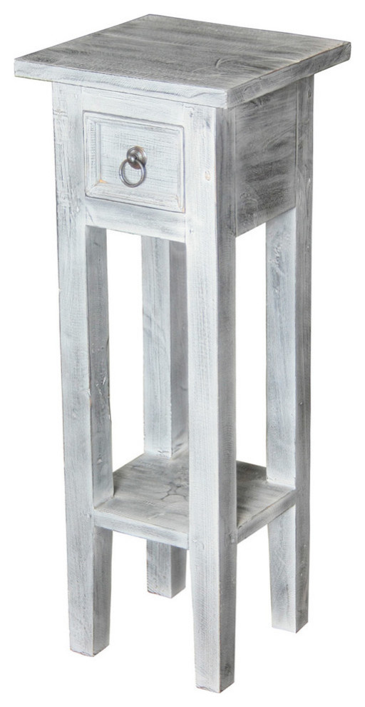 Shutter End Table White Washed Contemporary Side Tables And End