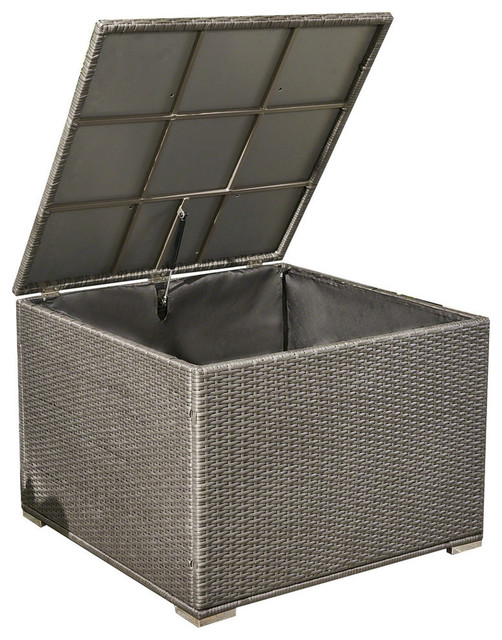 Gdf Studio Sampa Outdoor Wicker Storage Ottoman Tropical Gdf Studio Sampa Outdoor Wicker Storage