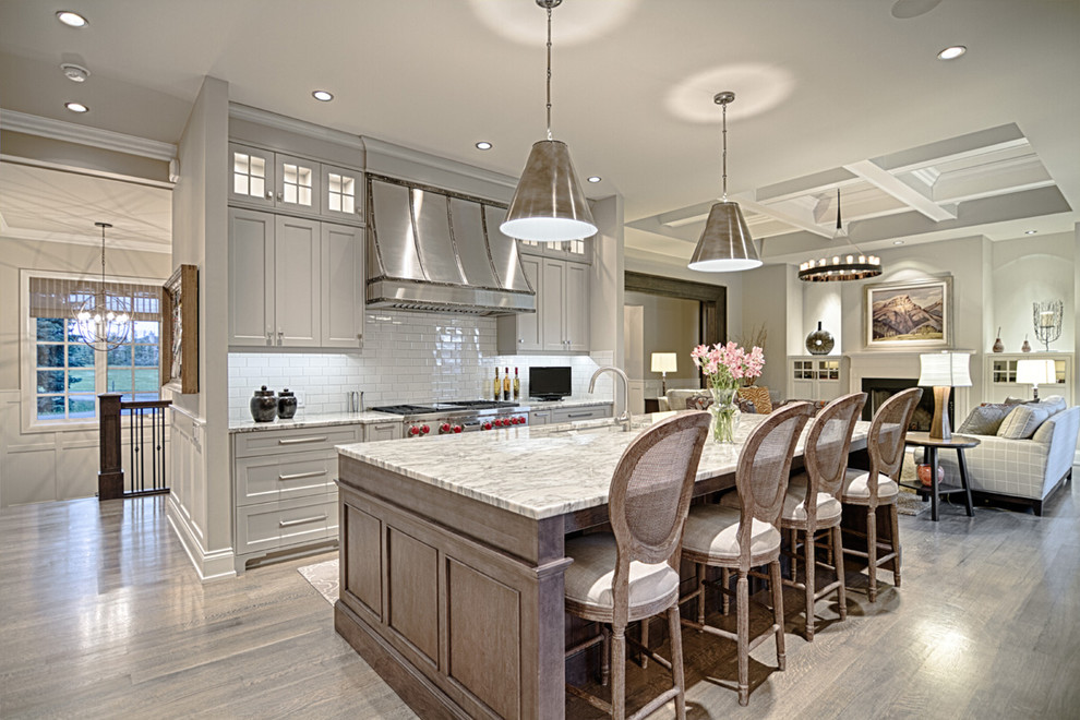 Transitional kitchen photo in Calgary