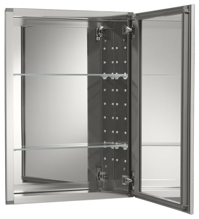 Bathroom Wall Mount Medicine with Mirrored Door Contemporary