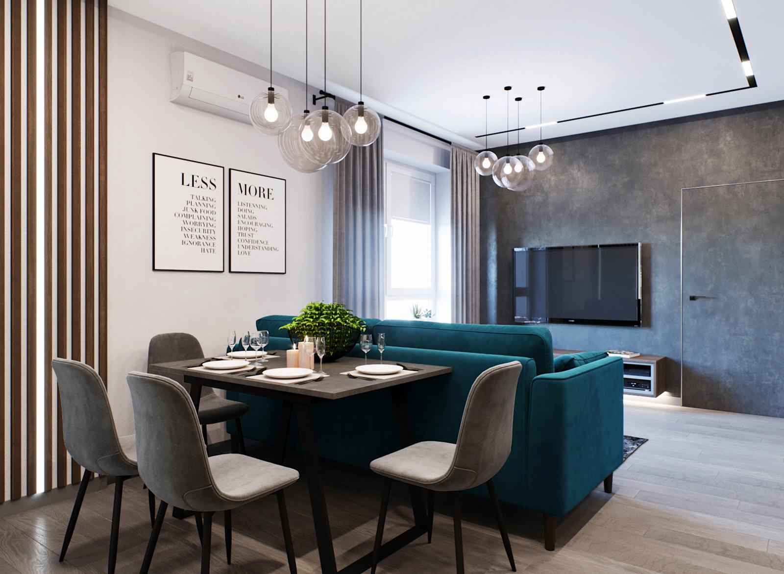 Проект квартиры 63,7кв.м. для молодой семьи