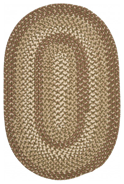 Braxton Area Rug Braxton - Green 12x15, Oval, Braided - Farmhouse - Area Rugs - by ...