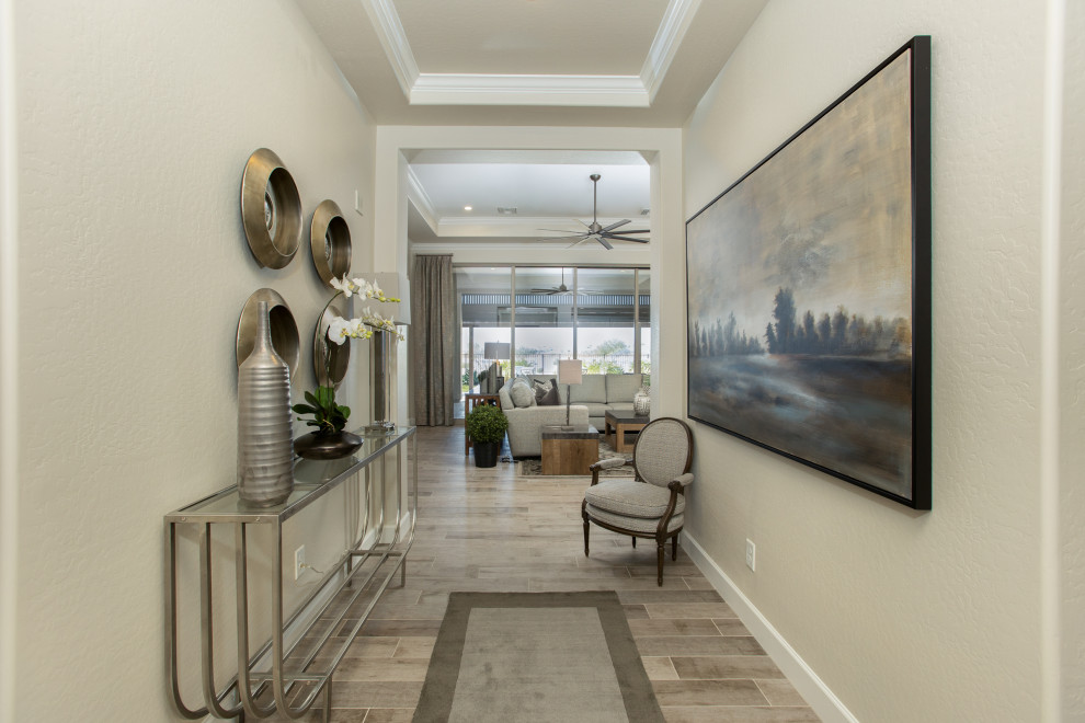 Inspiration for a transitional home design remodel in Phoenix