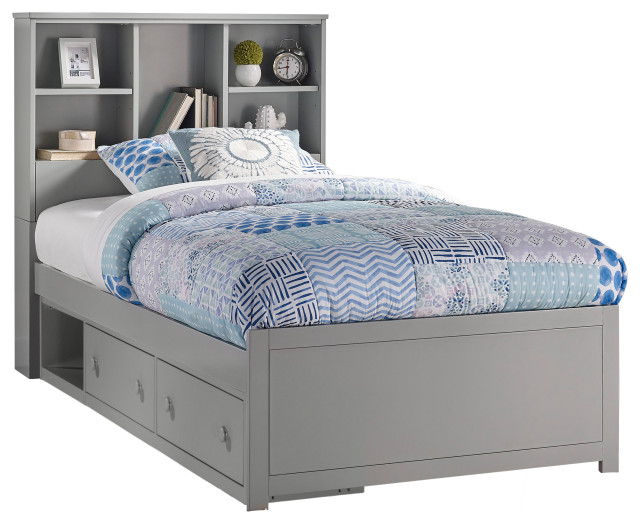 Hillsdale Caspian Twin Bookcase Bed Transitional Kids Beds by