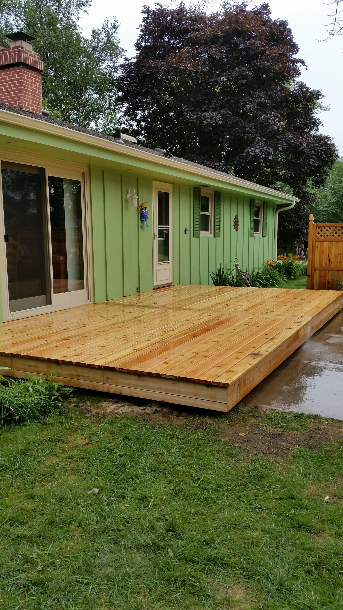 Cedar deck