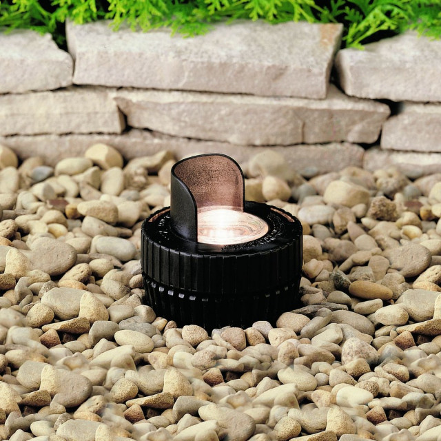 Black 4-Inch One-Light Landscape In-Ground Accent Fixture with Cowl