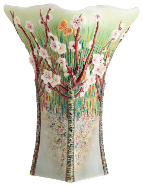 Franz Porcelain Collection Van Gogh Almond Tree In Blossom Large Vase