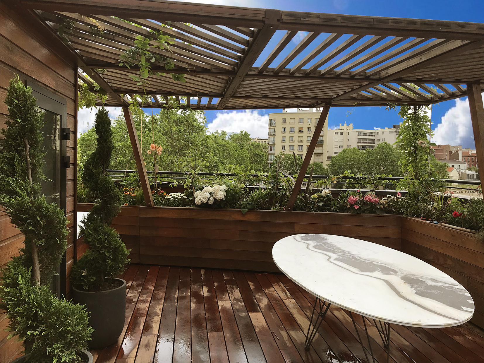 Terrasse paysagée