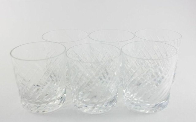 Cut Crystal Lowball Glasses - Set of 6