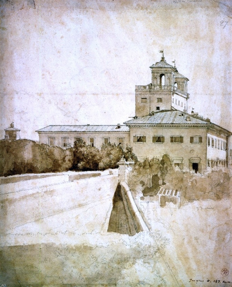 Jean-Auguste-Dominique Ingres View of the Villa Medici Print