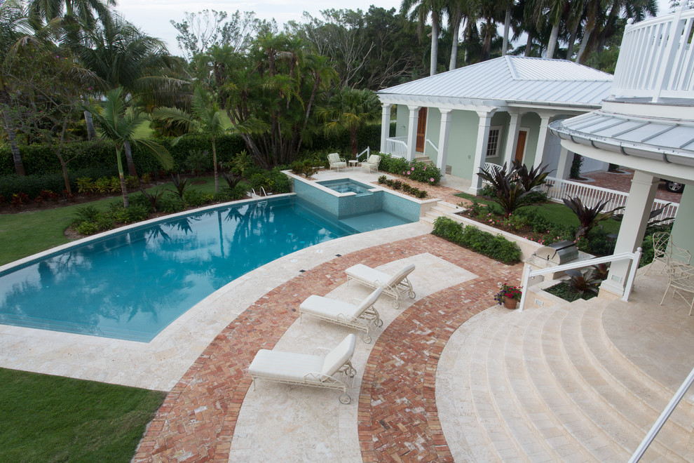 Transitional pool photo in Miami