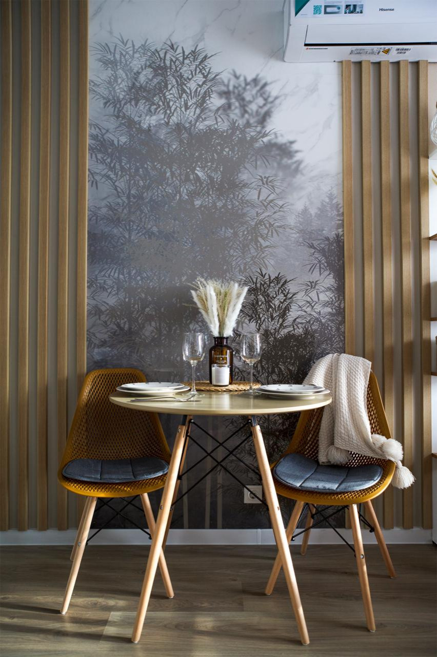 Редизайн интерьера студии с ремонтом от застройщика.