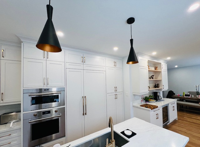Main Floor with large window & patio door include an open concept kitchen