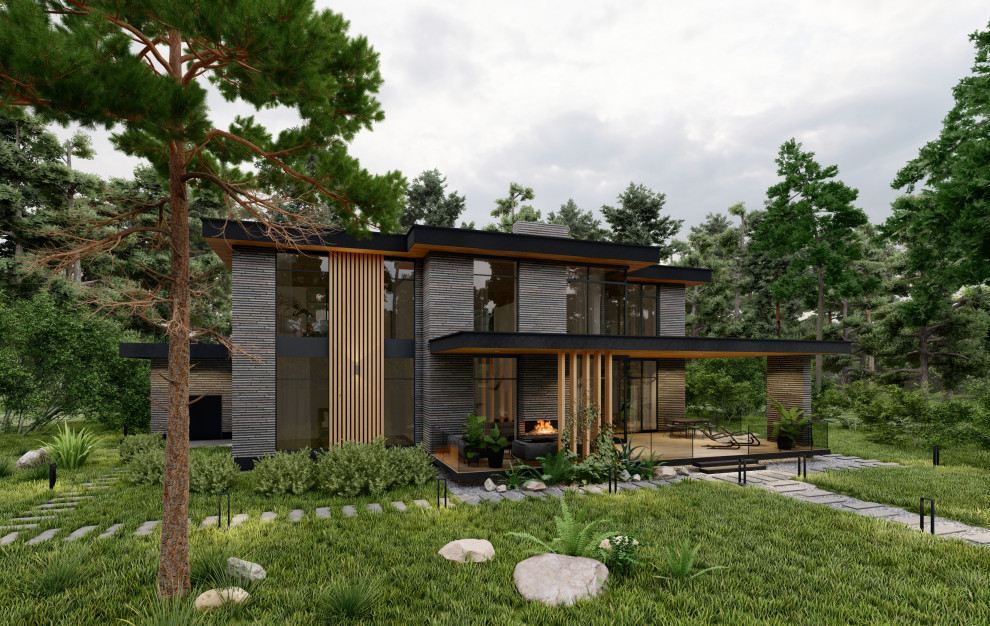 Дом в стиле райта во Владимирской области, 440 м.кв.