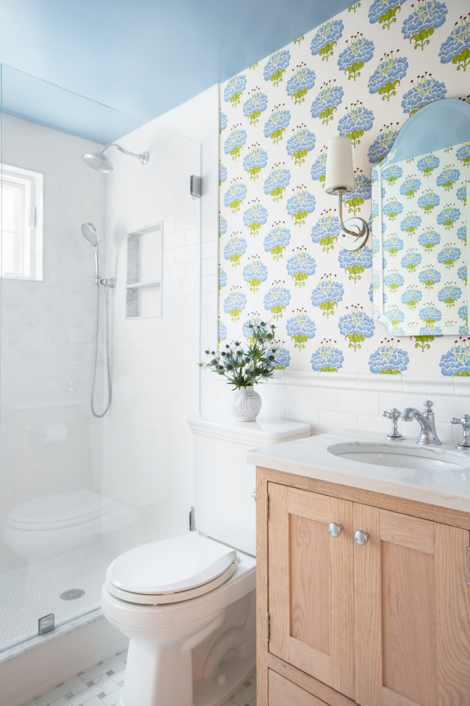 Wellesley Cape Transitional Bathroom Boston by Bogart Interiors