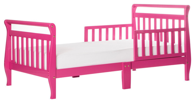 Dream On Me, Sleigh Toddler Bed, Fuschia Pink