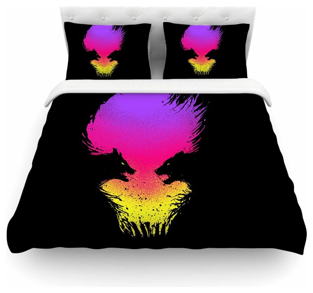 Barmalisirtb Wild Faces Black Purple Duvet Cover Contemporary Barmalisirtb Wild Faces Black Purple Duvet Cover Cotton Queen Contemporary