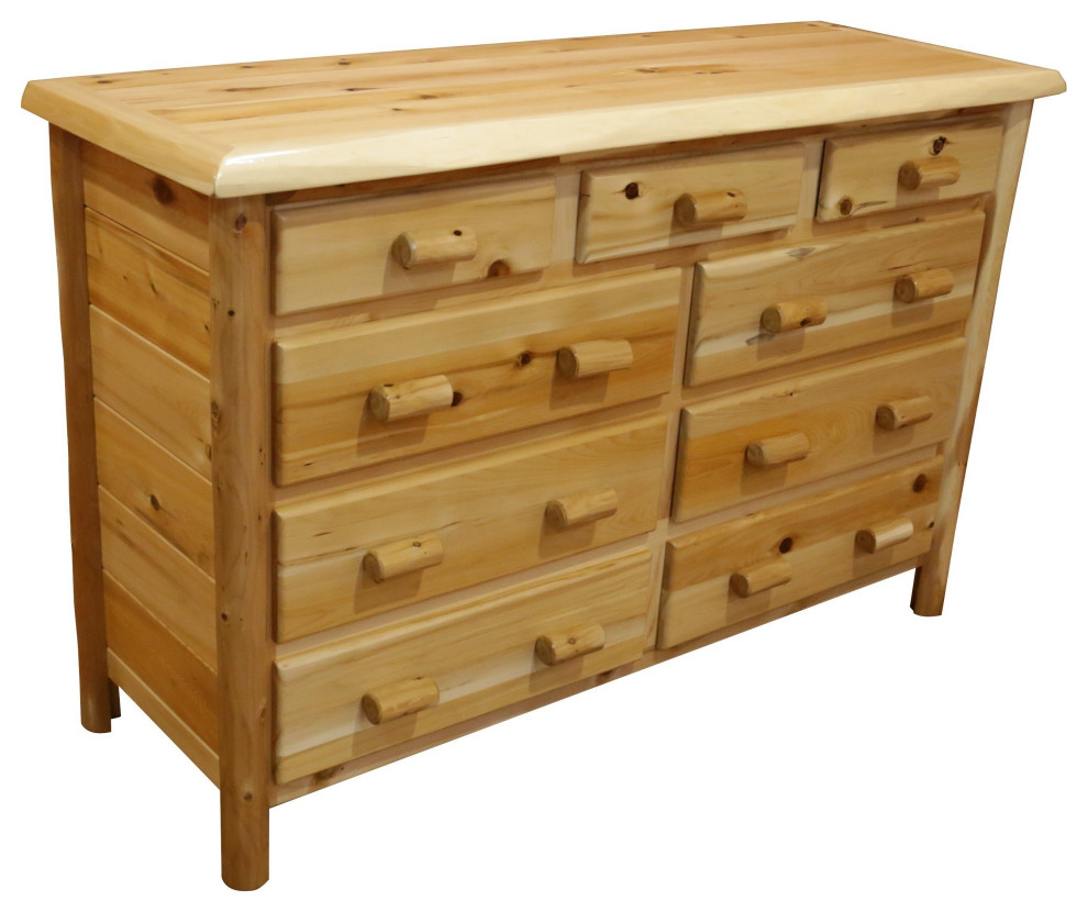 White Cedar Log 9Drawer Dresser Rustic Dressers by Furniture Barn USA Houzz