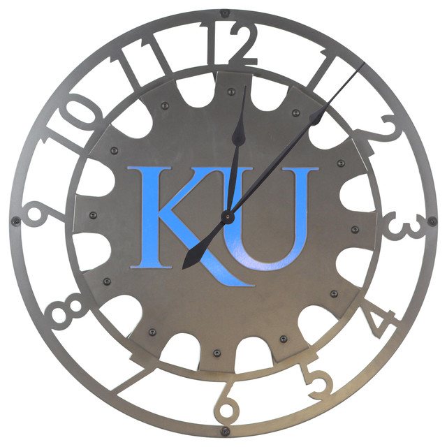 Collegiate Logo Large Round Wall Clock Contemporary Wall Clocks