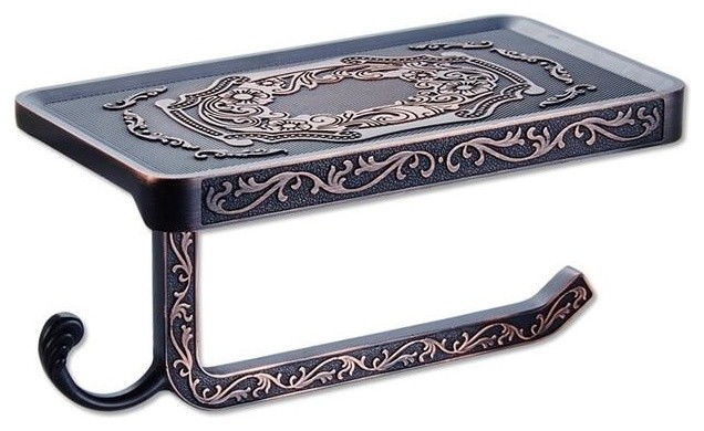 Ellen Antique Brass Toilet Paper Holder Shelf 5 Colors
