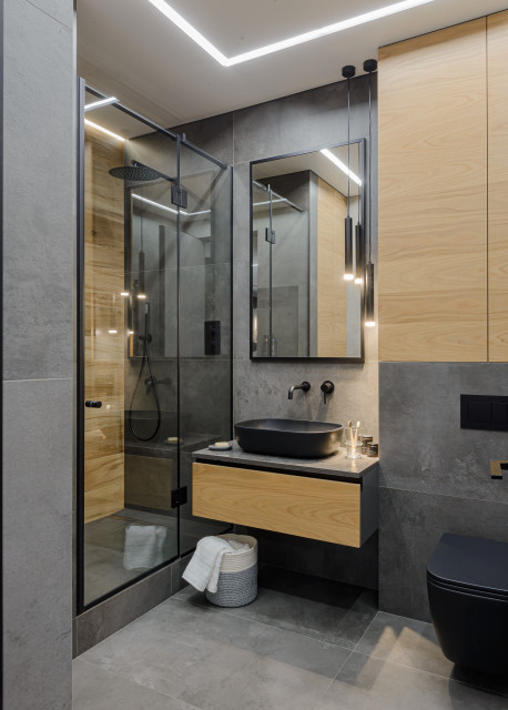 Синие акценты industrial-badezimmer