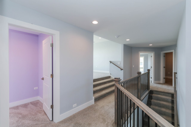 Modified Hampton  |  Dunmoor Estates Plainfield, IL coastal-hallway-and-landing