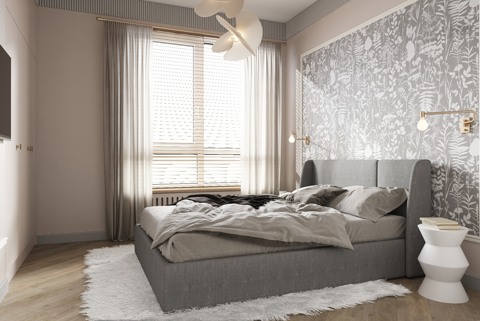 Визуализация однокомнатной квартиры 38 м2