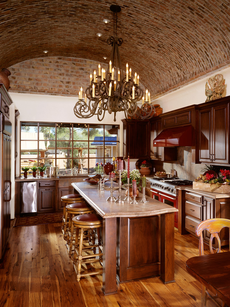 Inspiration for a rustic kitchen remodel in Phoenix