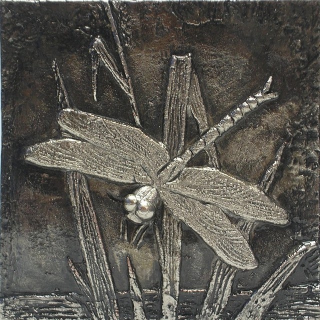 Dragonfly Tile Set Of 12 Farmhouse Accent Trim And Border Dragonfly Tile Set Of 12 Silver