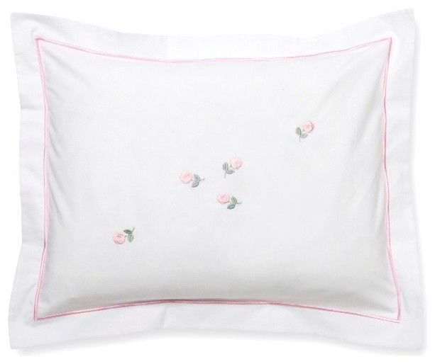 Baby Boudoir Pillow Cover Rosebuds Pink Traditional Kids