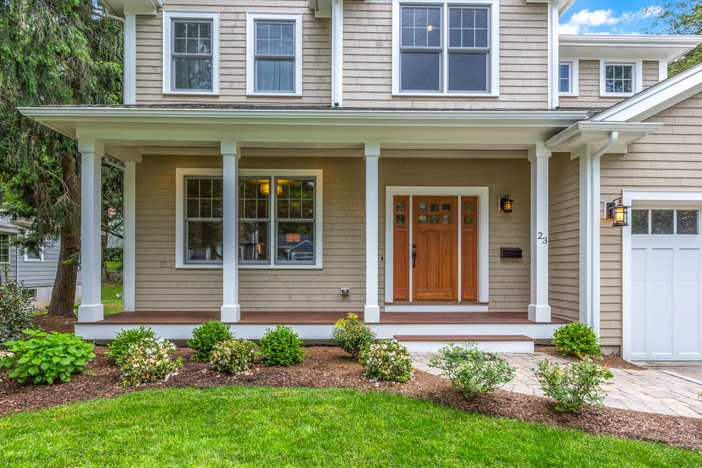Transitional home design photo in Boston