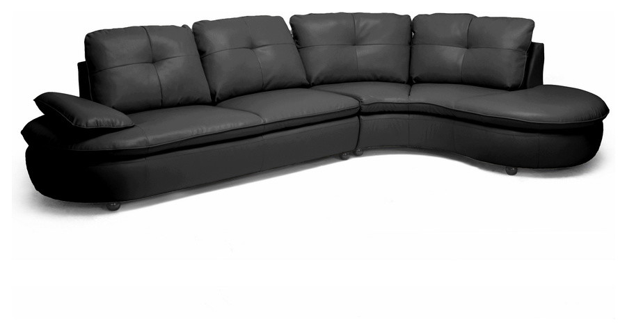 hilaria leather modern sectional sofa