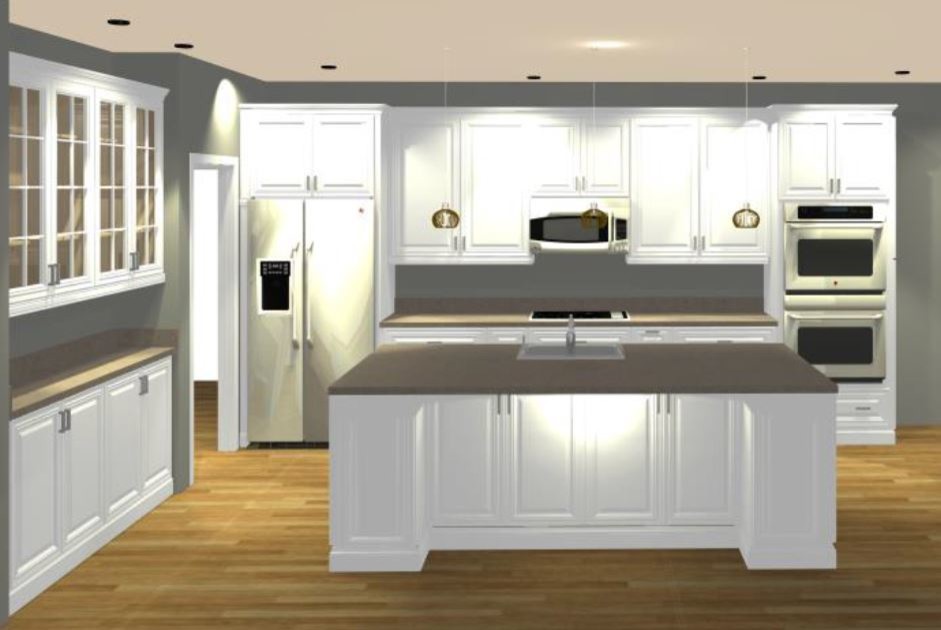 Example of a transitional kitchen design in Miami