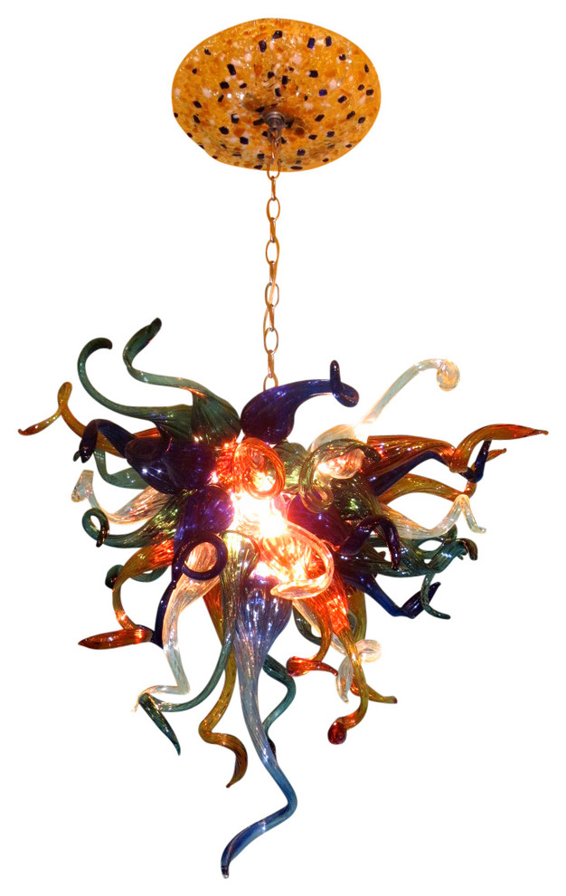 Blown Glass Chandelier Art Glass Chandelier Lighting Pendant
