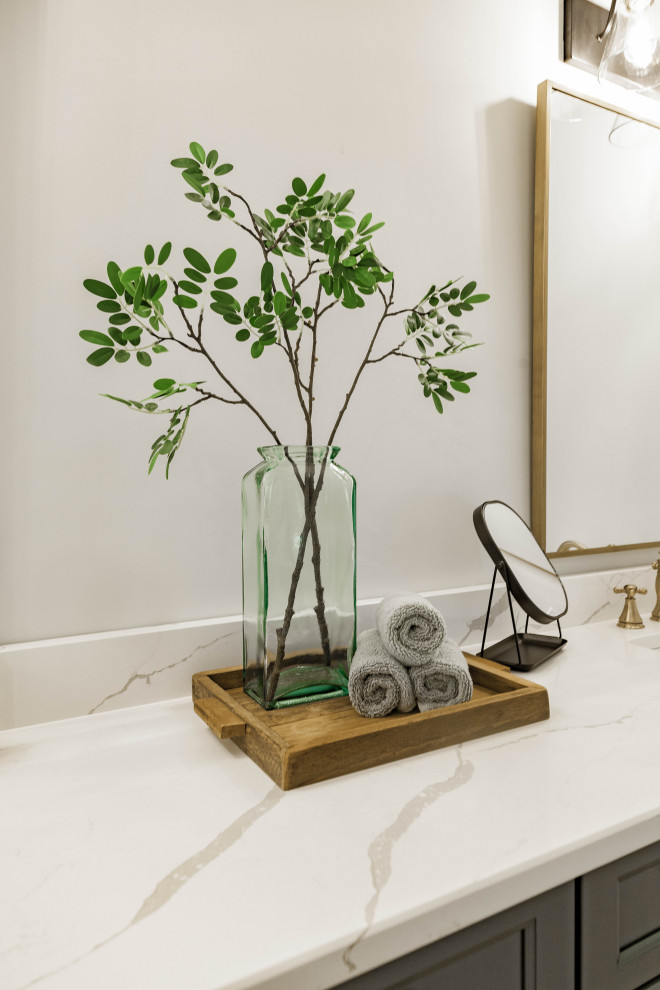 Sage Green Cabinet Master Bathroom Remodel - Contemporary - Bathroom - Atlanta - by ...
