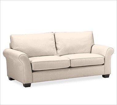 PB Comfort Roll UpholsteredSleeper SofaWashed Linen-CottonStoneUpholsteredPoly