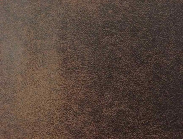 Saddle Distressed Brown Faux Leather Upholstery Fabric