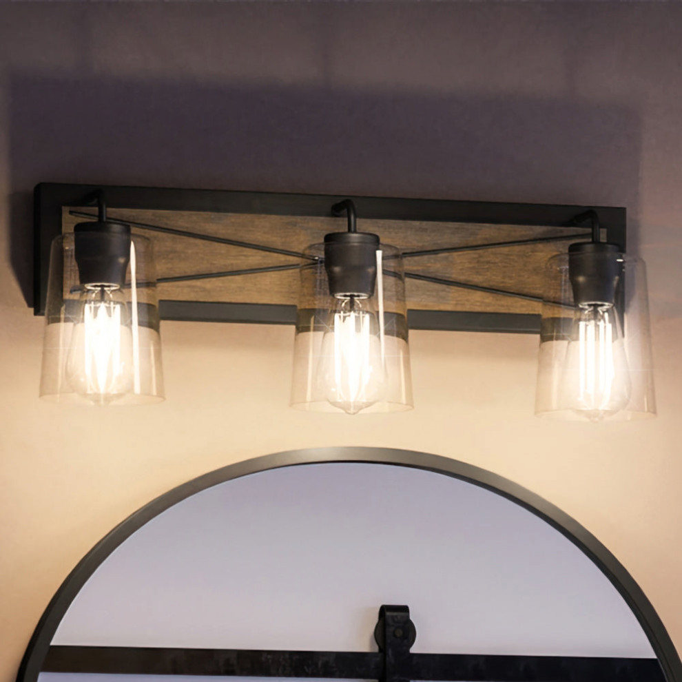 Luxury Farmhouse Bath Light, Olde Bronze Transitional Bathroom