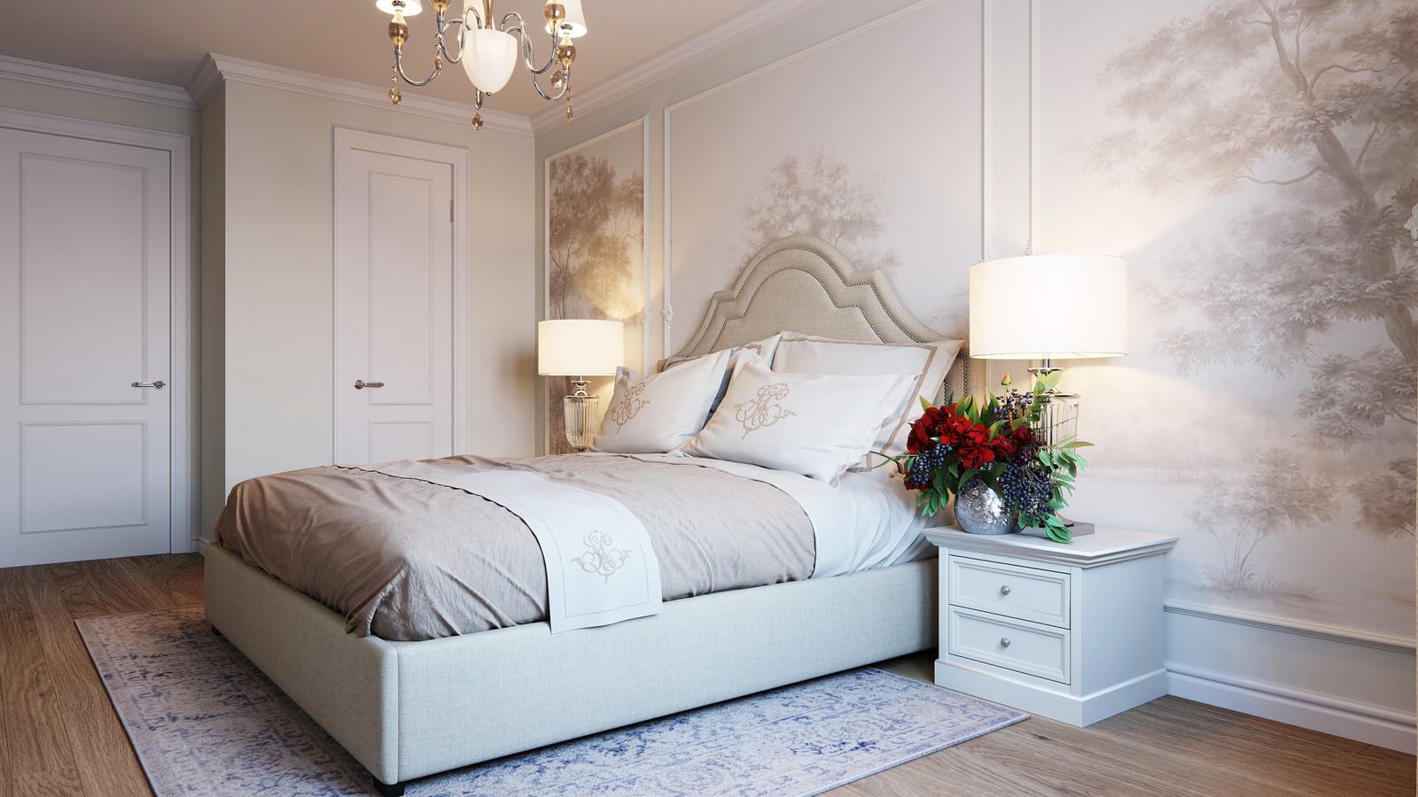 Спальня в стиле Неокласика ЖК Летний сад