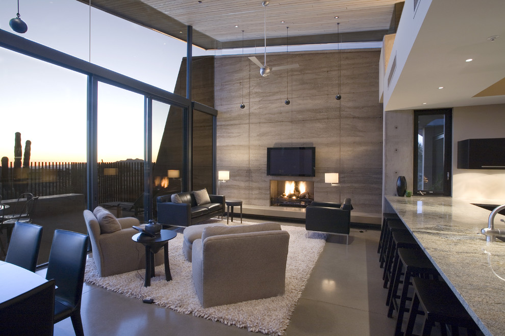 Inspiration for a contemporary living room in Phoenix.