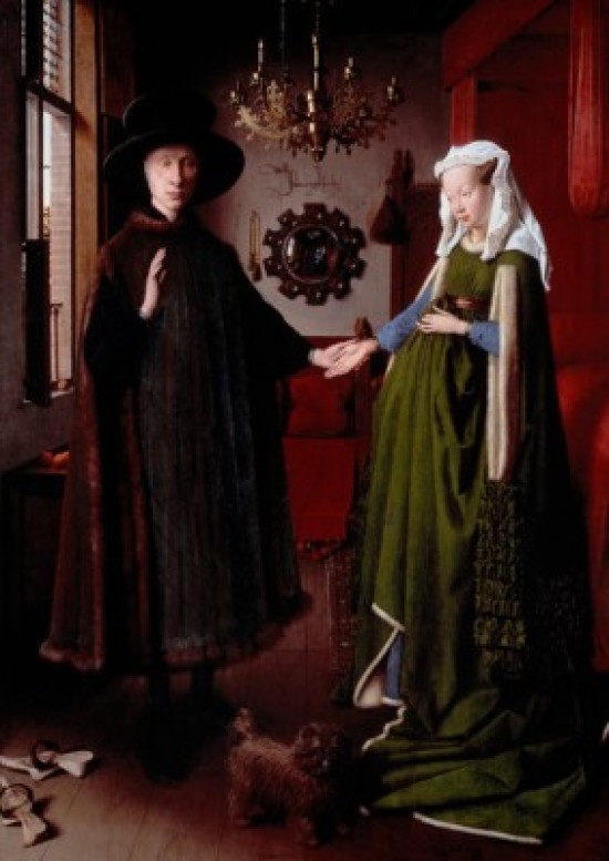 The Arnolfini Portrait 1434 Jan Van Eyck, 1390-1441/Flemish Oil On Wood Print