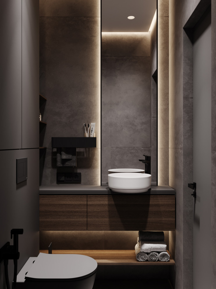 Брутальный современный интерьер, ЖК Румянцево Парк