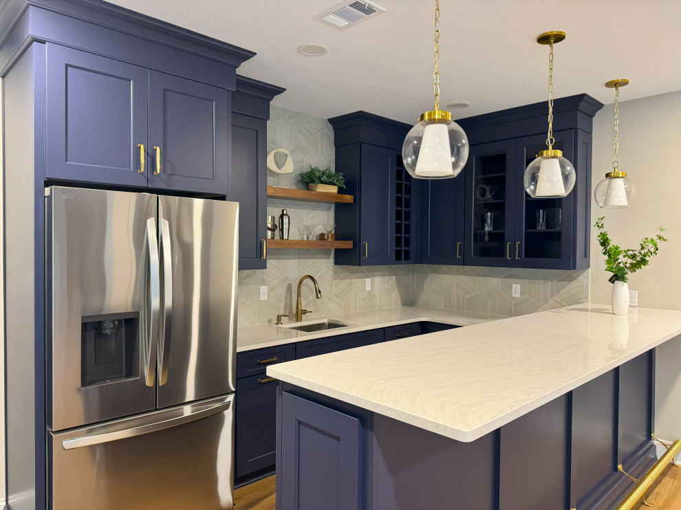 Luxury Home Bar with Custom Cabinetry