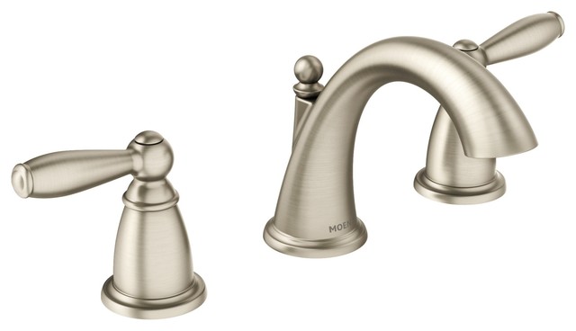 Moen Brantford 2 Handle High Arc Bathroom Faucet Traditional Moen Brantford 2 Handle High Arc Bathroom Faucet Brushed Nickel