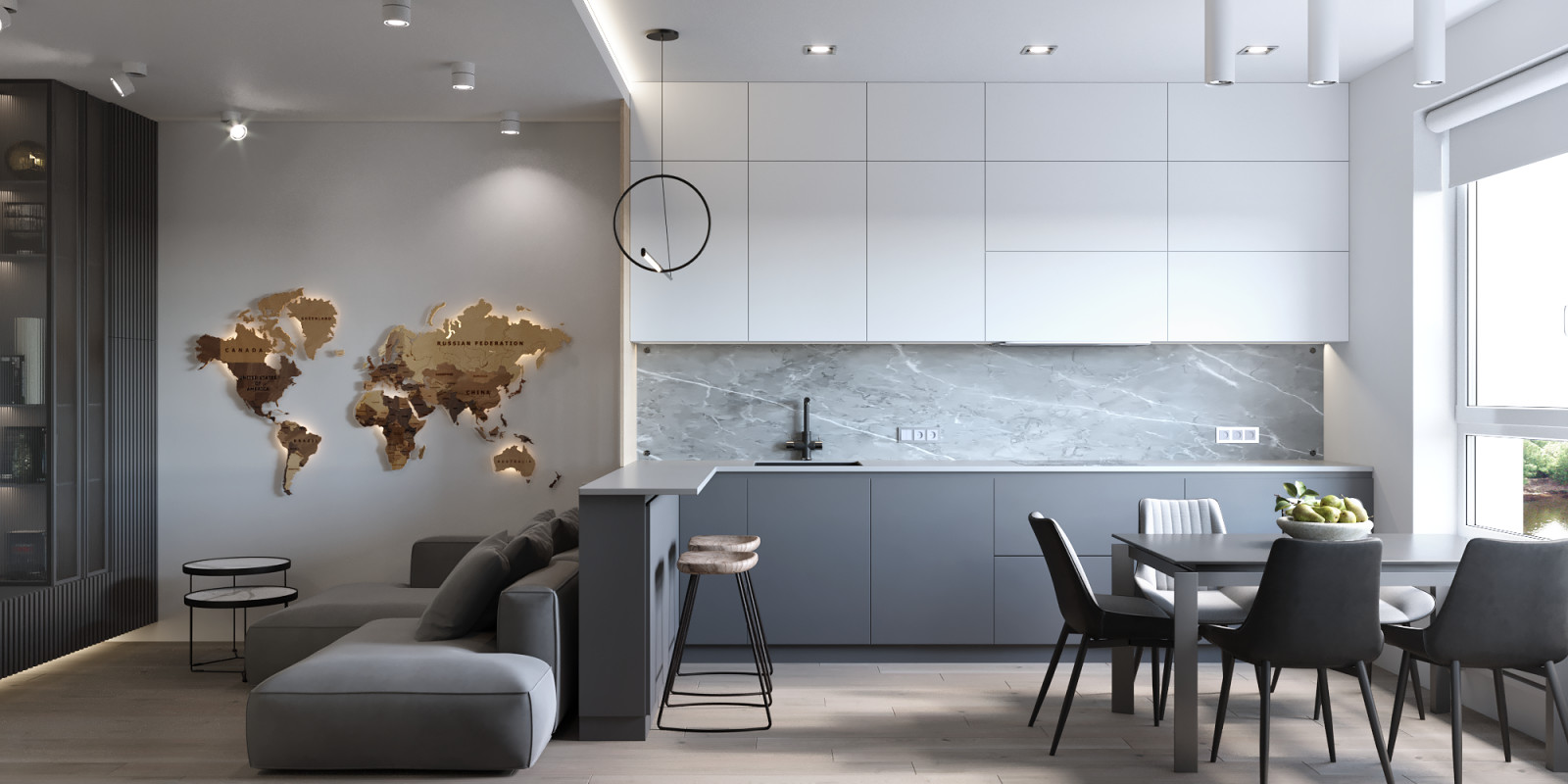 Проект квартиры в Москве 100 м.кв