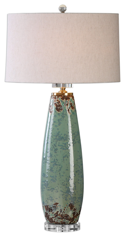 Uttermost Rovasenda Table Lamp, Mint Green Contemporary Table Lamps