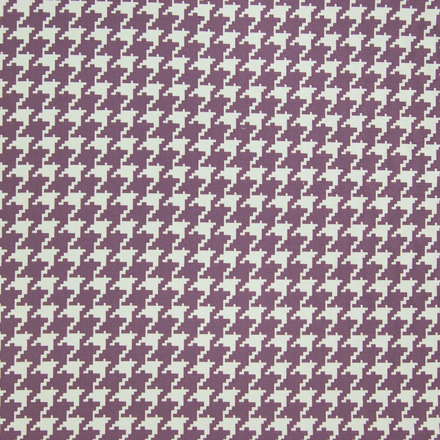 Grape Purple Check Houndstooth Geometric Upholstery, Fabric by the Yard