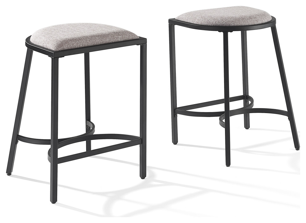 Ellery 2Pc Counter Stool Set Transitional Bar Stools And Counter