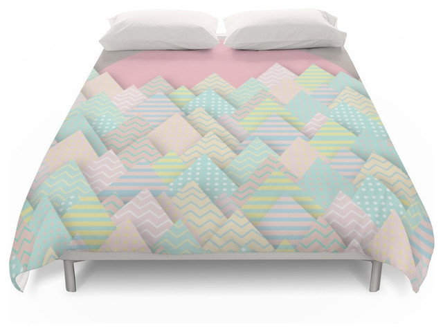 Forest Pastel Duvet Cover Contemporary Duvet Covers And Duvet